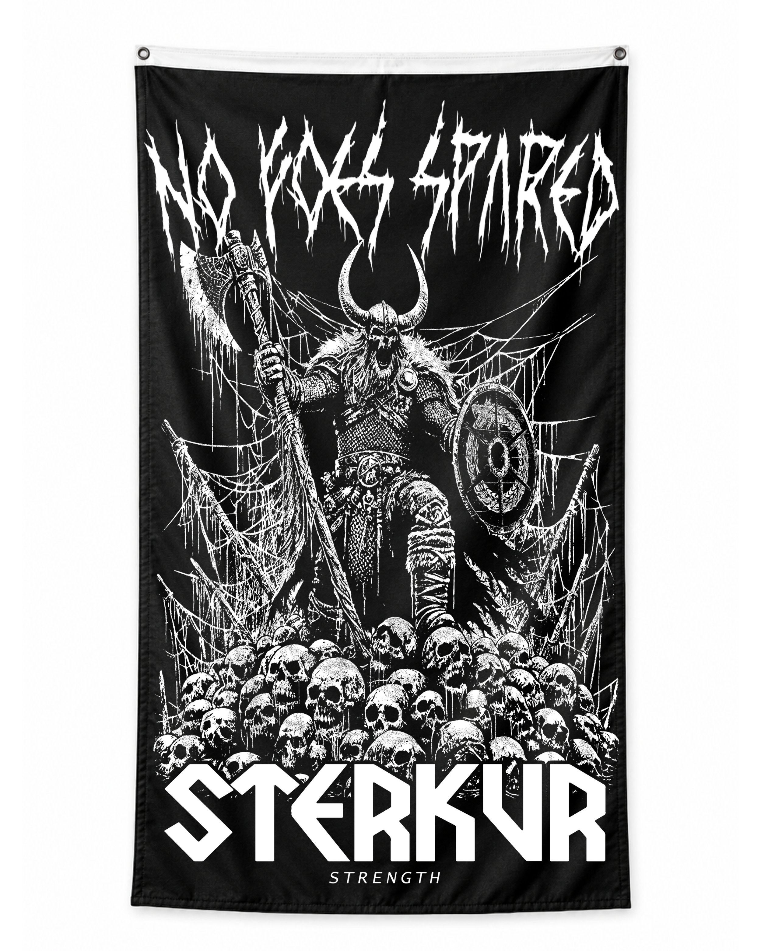 NO FOES SPARED FLAG