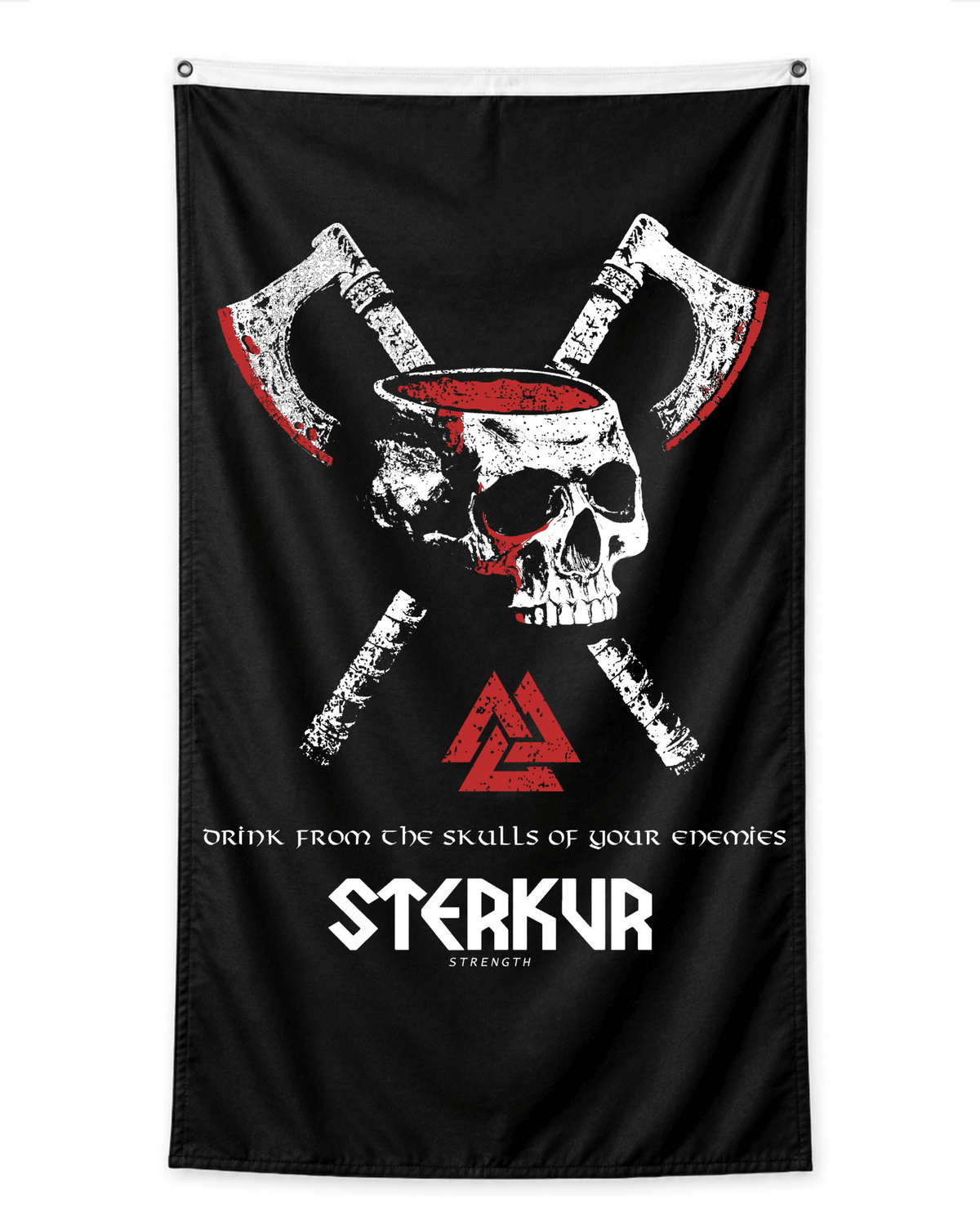 DRINK FROM SKULLS FLAG - STERKUR STRENGTH