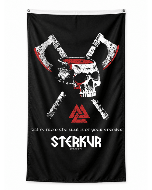 DRINK FROM SKULLS FLAG - STERKUR STRENGTH