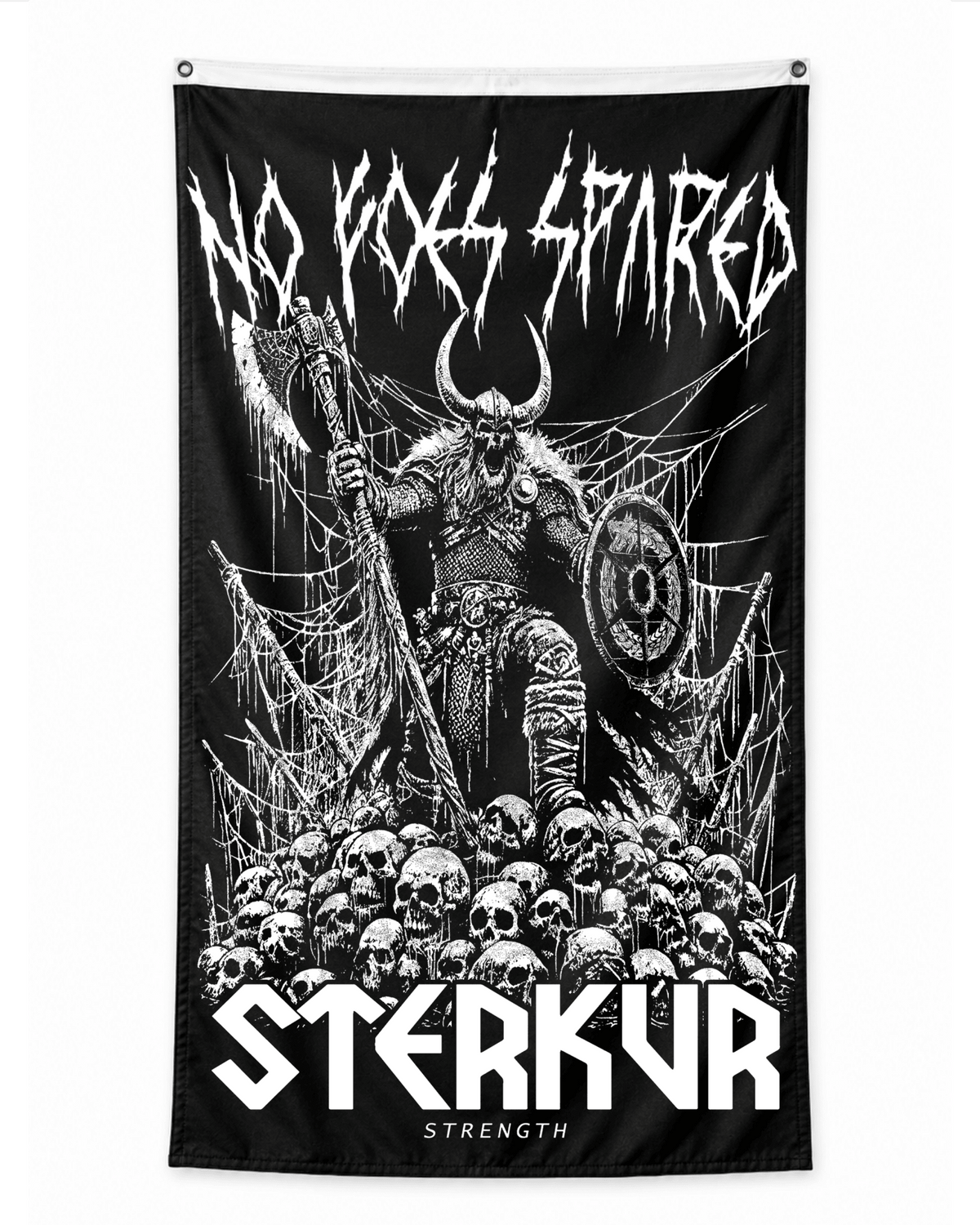 NO FOES SPARED FLAG - STERKUR STRENGTH