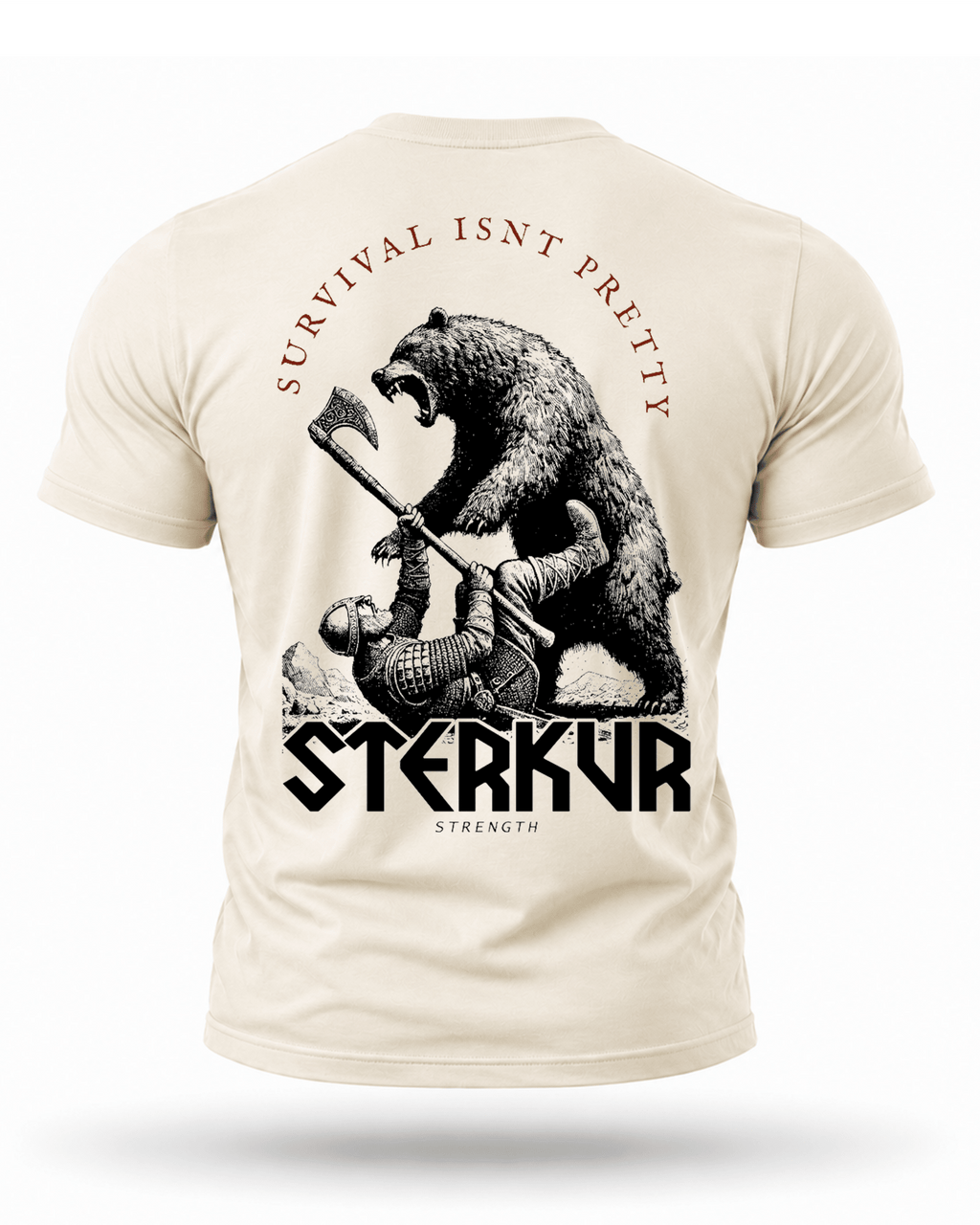 SURVIVAL ISNT PRETTY HIGH PERFORMANCE T-SHIRT - STERKUR STRENGTH