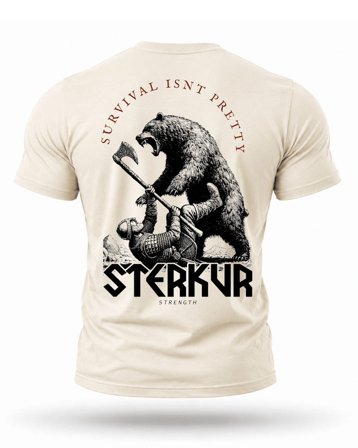 SURVIVAL ISNT PRETTY HIGH PERFORMANCE T-SHIRT - STERKUR STRENGTH